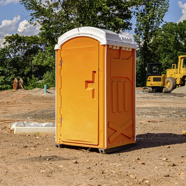 how often are the portable restrooms cleaned and serviced during a rental period in Breezy Point